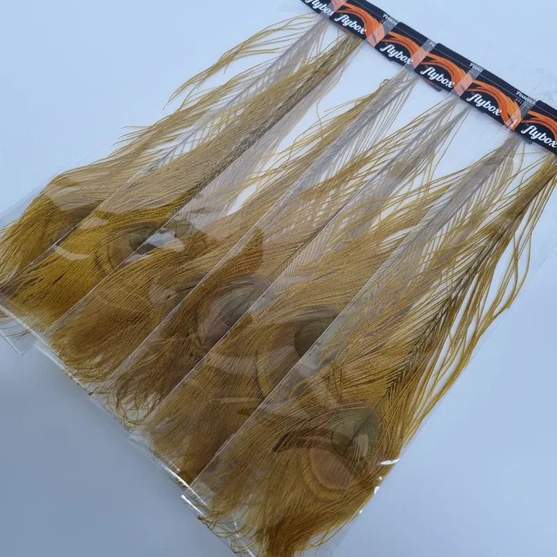 Flybox Bleached Peacock Eyes in Golden Olive 2 eyes per pack